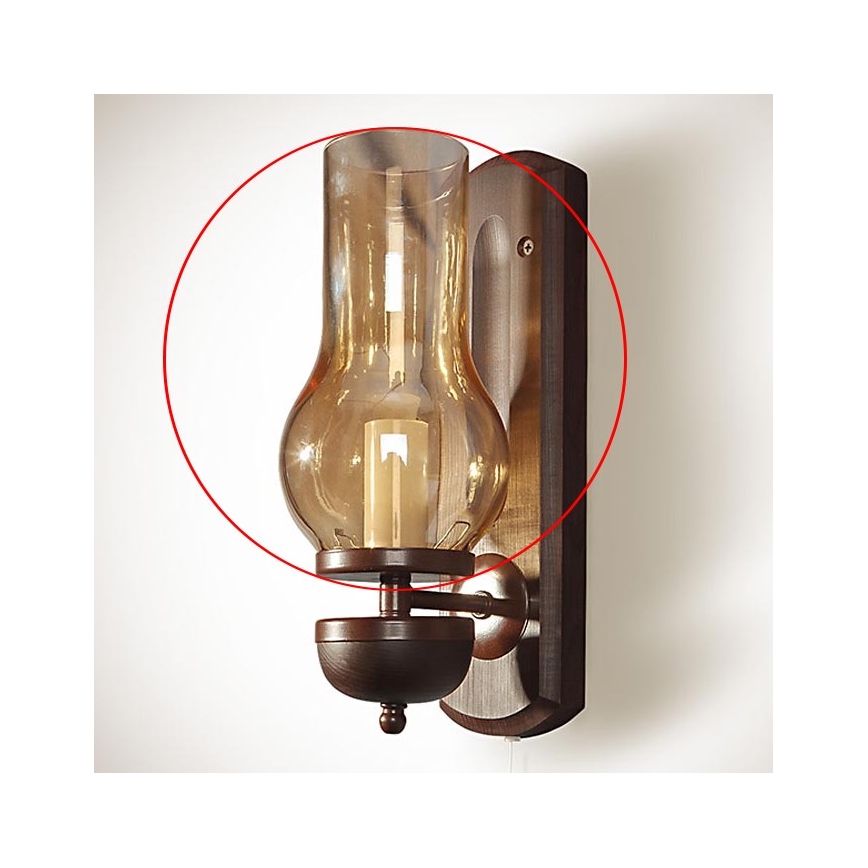 Запасний плафон для настінного світильника TAVERN/COTTAGE E14 210x110 мм коричневий