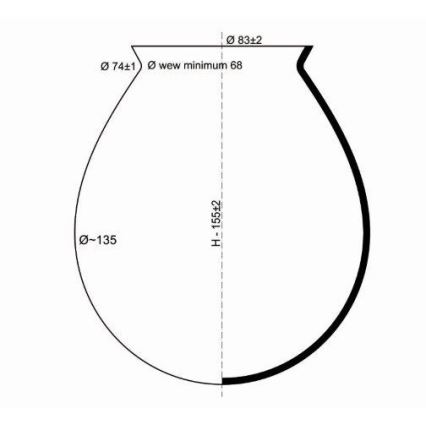 Запасное стекло для люстры NATAN диаметр 13,5 cm