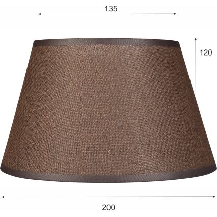 Запасной абажур для люстры и настенного светильника ANTONIO E14 120x200 мм коричневый