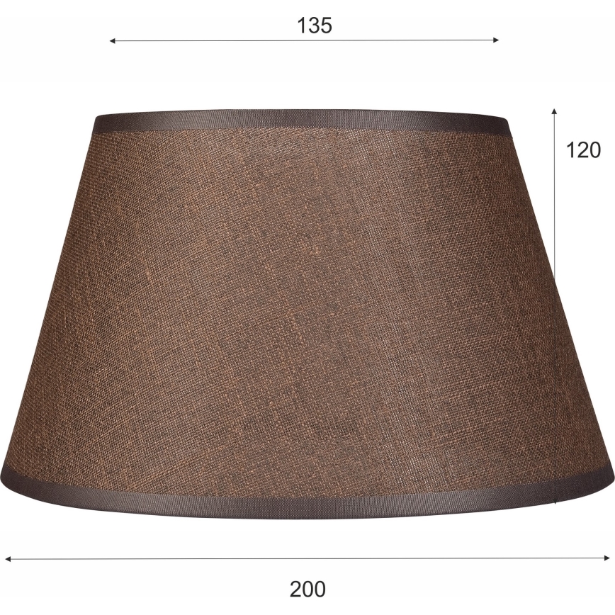 Запасной абажур для люстры и настенного светильника ANTONIO E14 120x200 мм коричневый