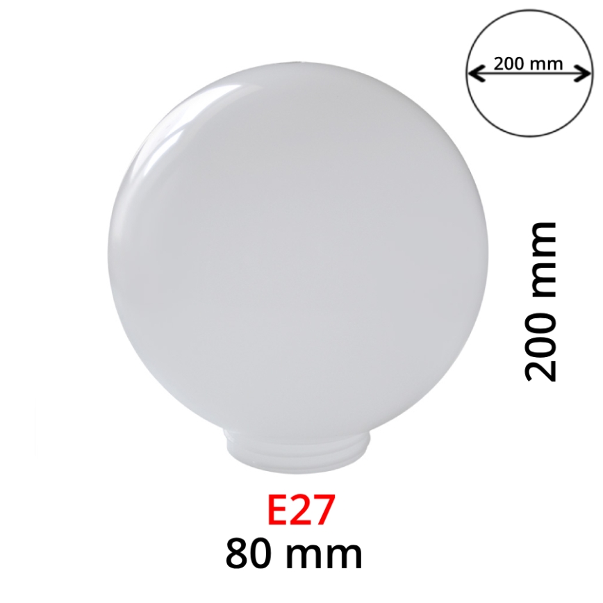 Запасной молочный абажур для настенных светильников PARK E27 диаметр 20 см