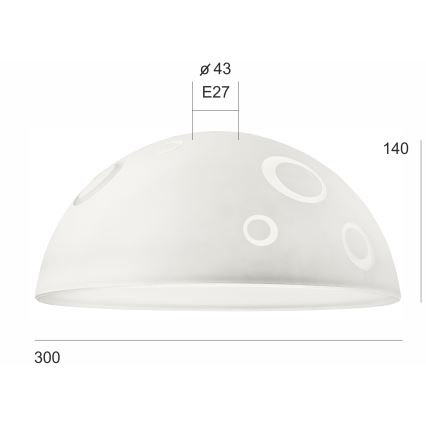 Запасной плафон для люстры SFERA E27 140x300 мм белый