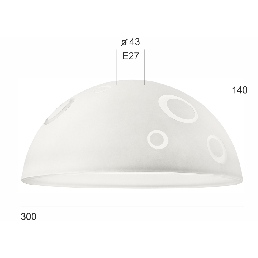 Запасной плафон для люстры SFERA E27 140x300 мм белый