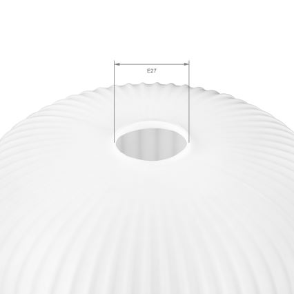 Запасной стеклянный плафон для люстры HARMA E27 23x25 cm, белый