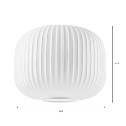Запасной стеклянный плафон для люстры HARMA E27 23x25 cm, белый