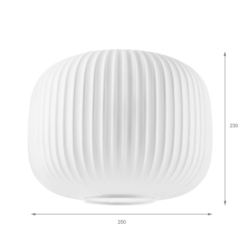 Запасной стеклянный плафон для люстры HARMA E27 23x25 cm, белый