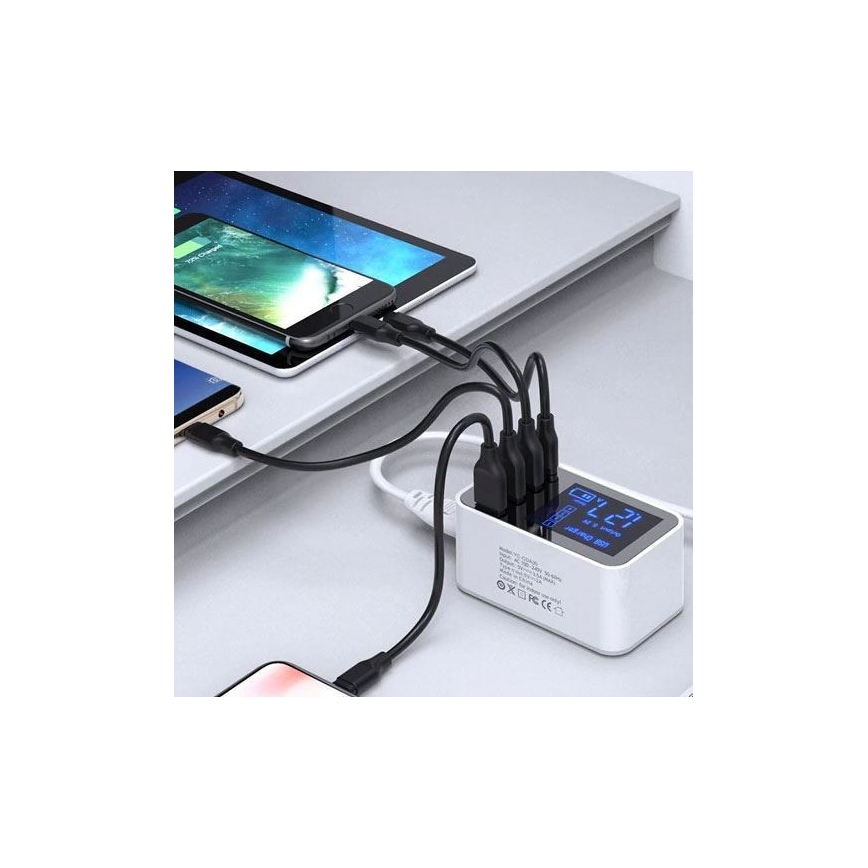 Зарядная станция 3xUSB A + 1xUSB C