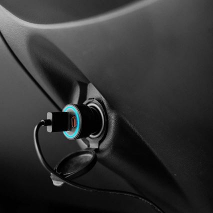 Зарядний пристрій для автомобіля Power Delivery 20W 12-24V/3A USB/C чорний