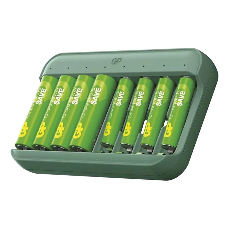 Зарядний пристрій для батарей GP Charge & save 4×AA/AAA 1300 mAh/650 mAh 5V