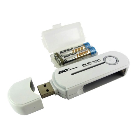 Зарядний пристрій BC-20 2xAAA/USB 5V