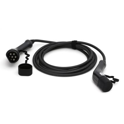 Зарядний кабель для електромобілів типу 2 5м 11kW 16A IP54 чорний