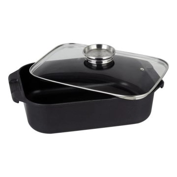 Жаровня с крышкой TORO 6,5 л 34,5x10x24,5 см чёрная