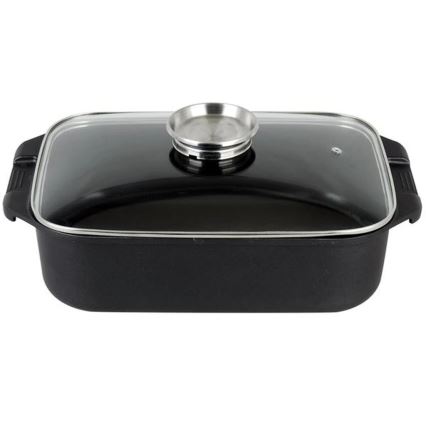 Жаровня с крышкой TORO 6,5 л 34,5x10x24,5 см чёрная