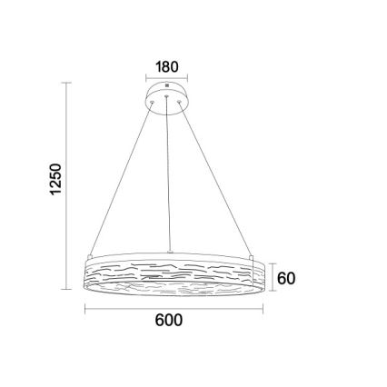 Регульована LED-ліхтарка на тросі ALIANZ LED/45W/230V 3000-6000K діам. 60 см + пульт дистанційного керування