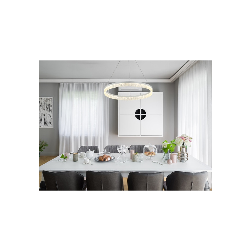 LED люстра з регульованою яскравістю на тросі ALIANZ LED/60W/230V 3000-6000K діам. 80 см + пульт дистанційного керування