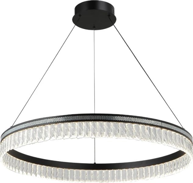 Затемнювана LED кришталева люстра на тросі THALIA LED/55W/230V 3000-6000K діам. 80 cm + пульт дистанційного керування