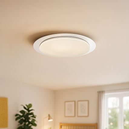 Димований світлодіодний стельовий світильник SONIC LED/100W/230V 3000-6000K діам. 85 см білий + дистанційне керування