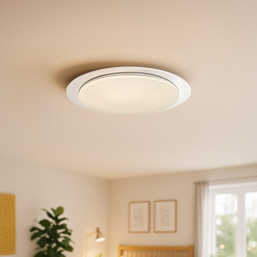 Димований світлодіодний стельовий світильник SONIC LED/100W/230V 3000-6000K діам. 85 см білий + дистанційне керування