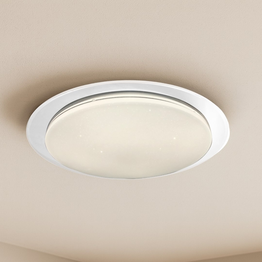 Димований світлодіодний стельовий світильник SONIC LED/100W/230V 3000-6000K діам. 85 см білий + дистанційне керування