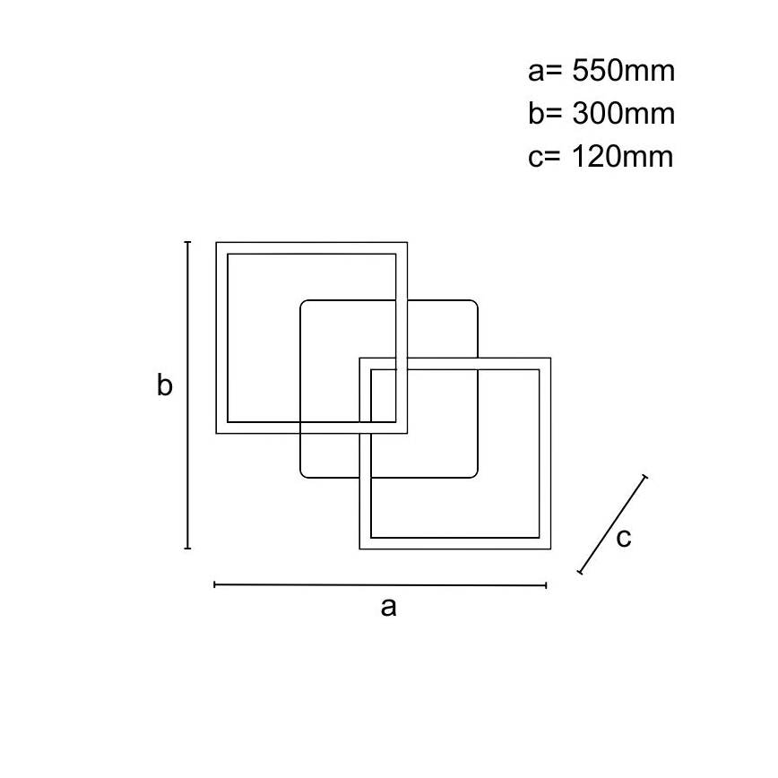 Затемнюваний стельовий світлодіодний світильник LED/80W/230V 3000-6500K + пульт дистанційного керування