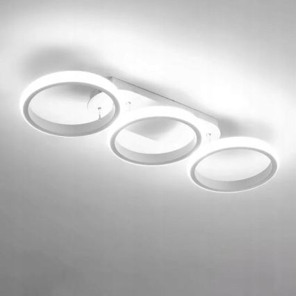 LED стельовий світильник із регулюванням яскравості LED/30W/230V 3000-6500K білий Wi-Fi Tuya + пульт дистанційного керування