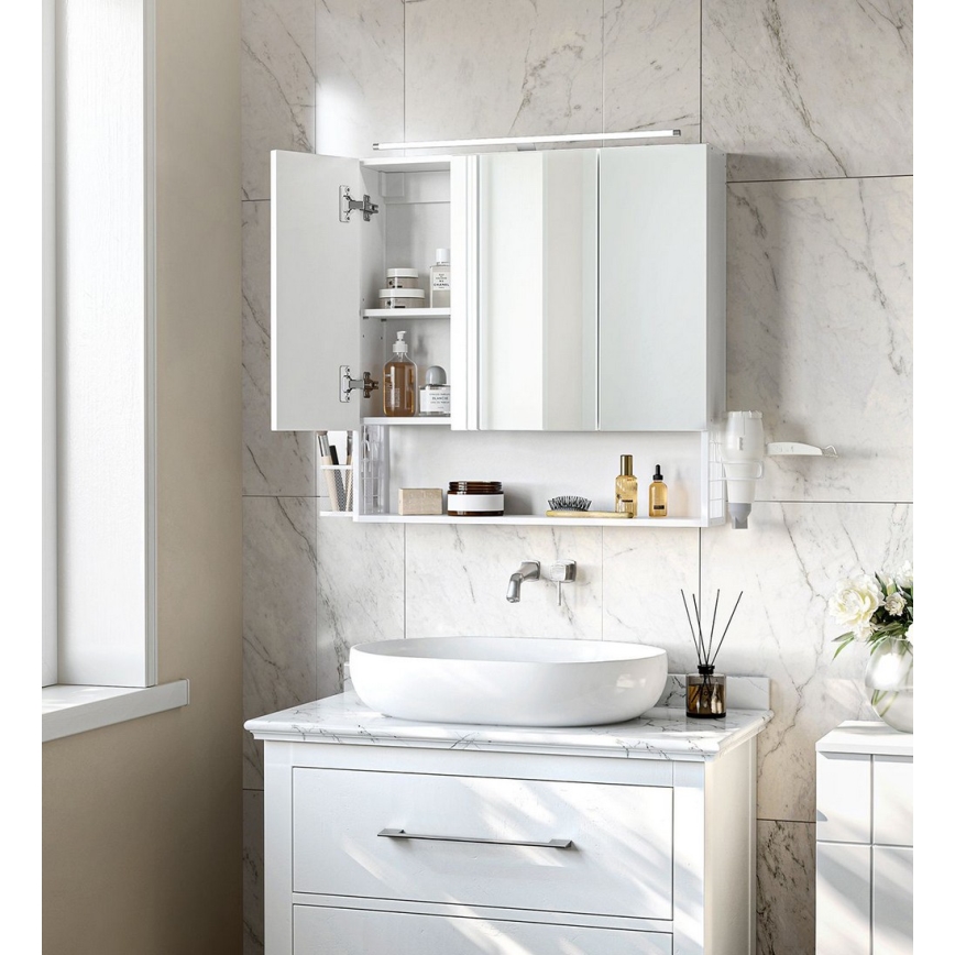 Зеркальный шкаф для ванной комнаты SKY белый