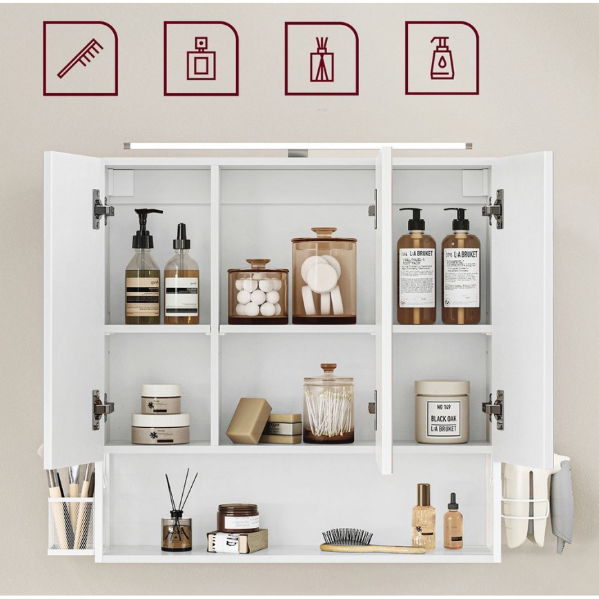 Зеркальный шкаф для ванной комнаты SKY белый