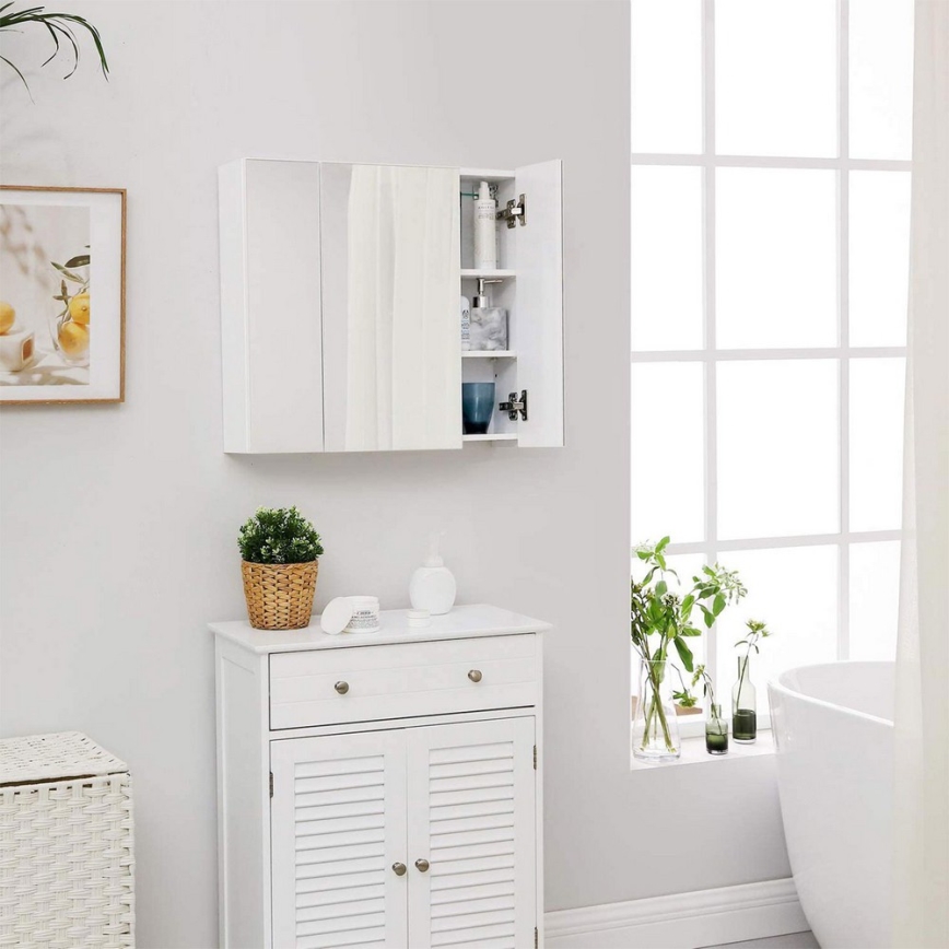 Зеркальный шкафчик для ванной SKY белый