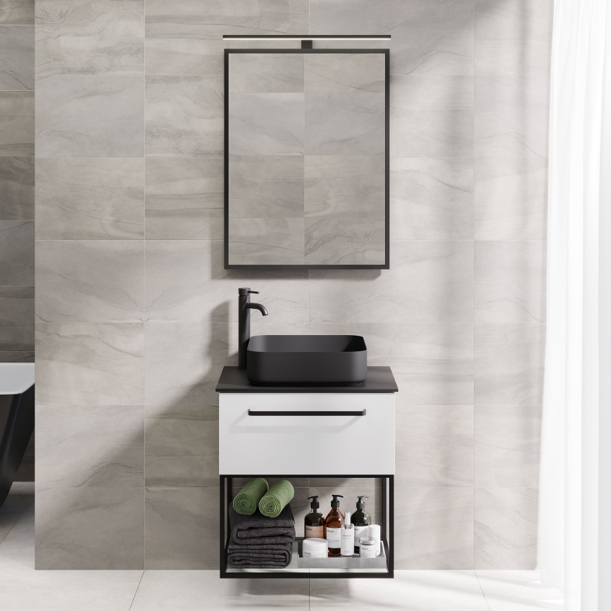 Зеркало для ванной BORGSTED 60x80 см черное