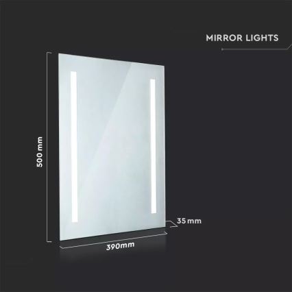 Зеркало для ванной комнаты со светодиодной подсветкой и подогревом LED/17W/230V IP44