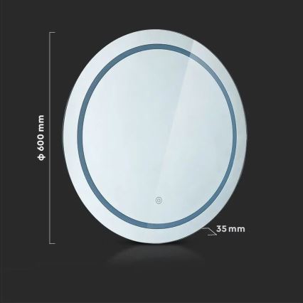 Зеркало для ванной комнаты со светодиодной подсветкой и подогревом LED/25W/230V IP44 3000K/4000K/6400K