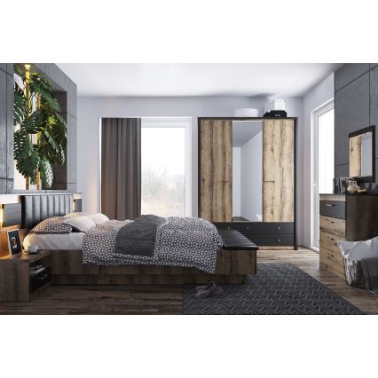 Зеркало LANDU 61,5x63,5 см черный