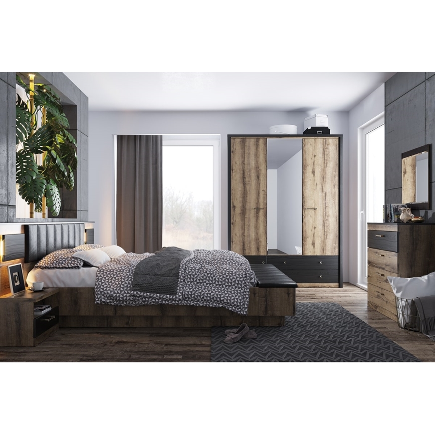 Зеркало LANDU 61,5x63,5 см черный