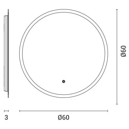 Зеркало со светодиодной подсветкой для ванной комнаты LED/15W/230V 4000K IP44