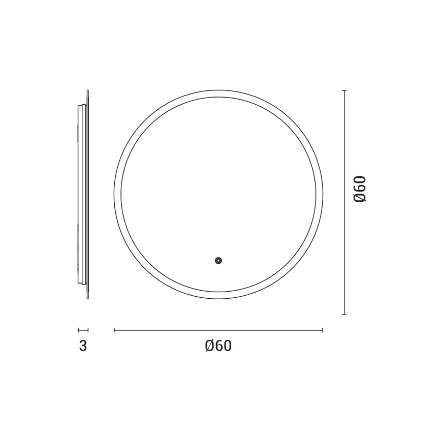 Зеркало со светодиодной подсветкой для ванной комнаты LED/15W/230V 4000K IP44