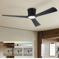 ZEVENTI - Диммируемый LED потолочный вентилятор AUREX LED/24W/230V 3000/4000/6000K Wi-Fi Tuya черный + пульт дистанционного управления
