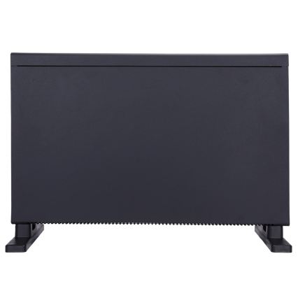 ZEVENTI - Електричний обігрівач/конвектор з LCD дисплеєм 1250/2000W/230V чорний + пульт дистанційного керування