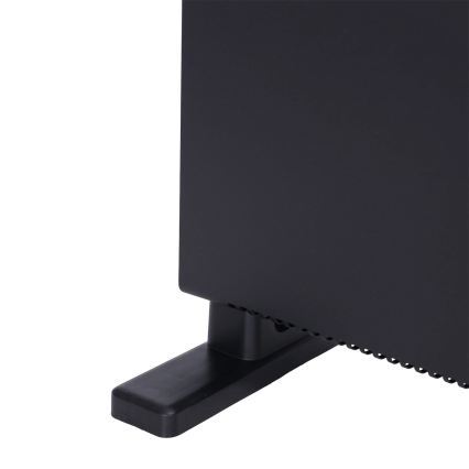ZEVENTI - Електричний обігрівач/конвектор з LCD дисплеєм 1250/2000W/230V чорний + пульт дистанційного керування