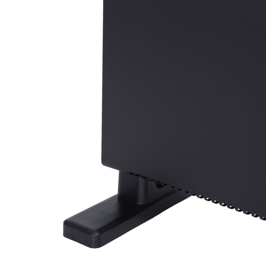 ZEVENTI - Електричний обігрівач/конвектор з LCD дисплеєм 1250/2000W/230V чорний + пульт дистанційного керування