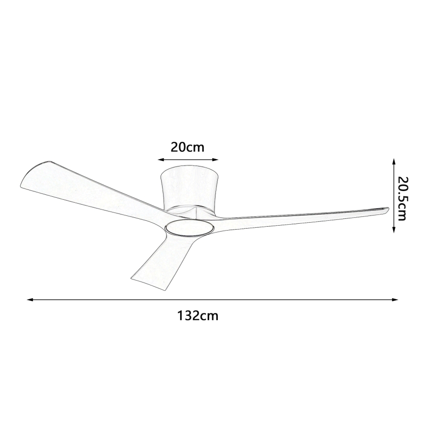 ZEVENTI - диммируемый светодиодный потолочный вентилятор AUREX LED/24W/230V 3000/4000/6000K Wi-Fi Tuya белый + пульт дистанционного управления