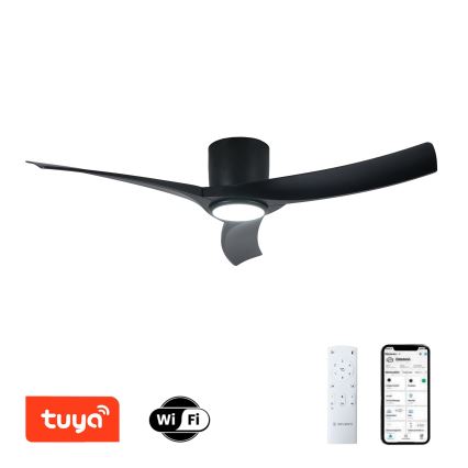 ZEVENTI - LED диммируемый потолочный вентилятор ORBITO LED/24W/230V 3000/4000/6000K Wi-Fi Tuya черный + пульт ДУ