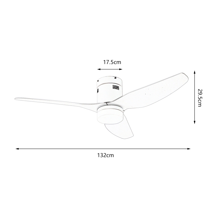 ZEVENTI - LED потолочный вентилятор PADUA LED/18W/230V 3000/4000/6000K Wi-Fi Tuya черный + пульт дистанционного управления