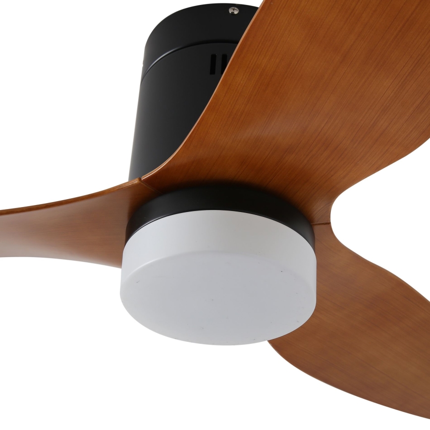 ZEVENTI - LED потолочный вентилятор PADUA LED/18W/230V 3000/4000/6000K Wi-Fi Tuya черный/коричневый + пульт дистанционного управления