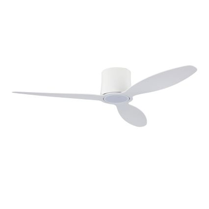 ZEVENTI - диммируемый светодиодный потолочный вентилятор VENTORA LED/24W/230V 3000/4000/6000K Wi-Fi Tuya bílá + пульт дистанционного управления