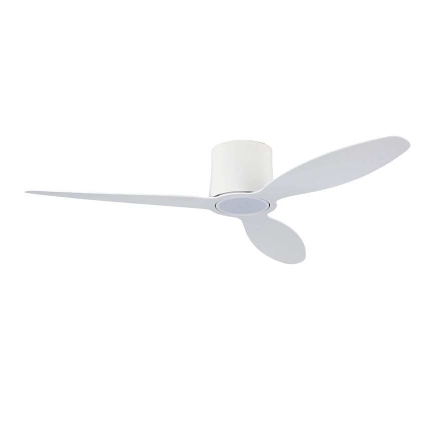 ZEVENTI - диммируемый светодиодный потолочный вентилятор VENTORA LED/24W/230V 3000/4000/6000K Wi-Fi Tuya bílá + пульт дистанционного управления