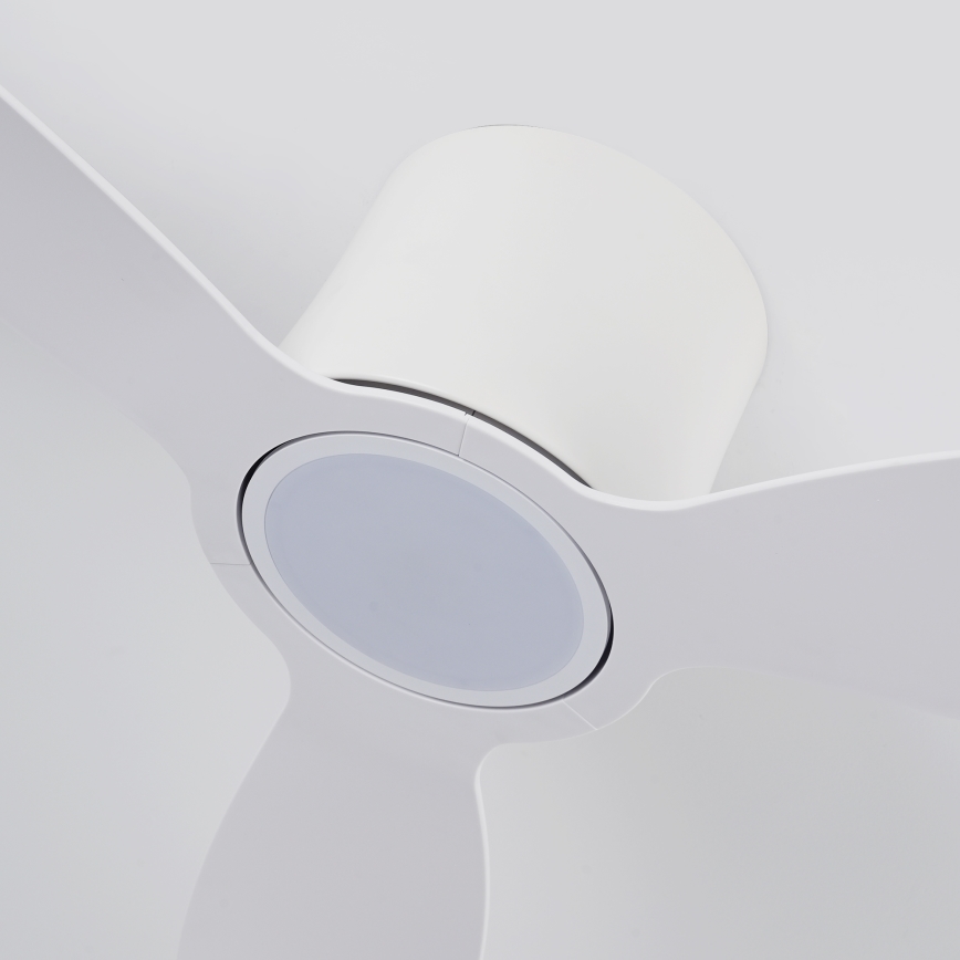 ZEVENTI - диммируемый светодиодный потолочный вентилятор VENTORA LED/24W/230V 3000/4000/6000K Wi-Fi Tuya bílá + пульт дистанционного управления