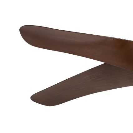 ZEVENTI - светодиодный потолочный вентилятор LUCCA LED/18 Вт/230 В 3000/4000/6000K Wi-Fi Tuya коричневый + пульт дистанционного управления