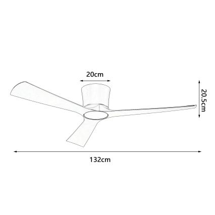 ZEVENTI - LED з регульованою яскравістю стельовий вентилятор AUREX LED/24W/230V 3000/4000/6000K Wi-Fi Tuya білий + дистанційне керування