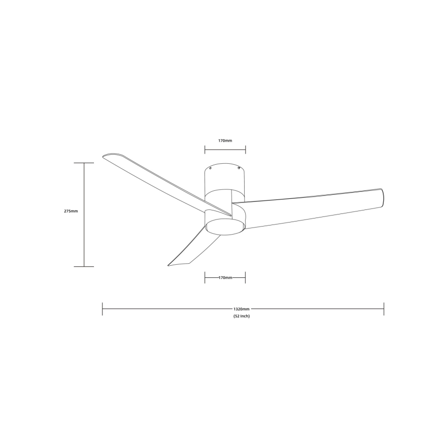 ZEVENTI - LED стельовий вентилятор BARROSA LED/18W/230V 3000/4000/6000K Wi-Fi Tuya матовий хром + пульт дистанційного керування