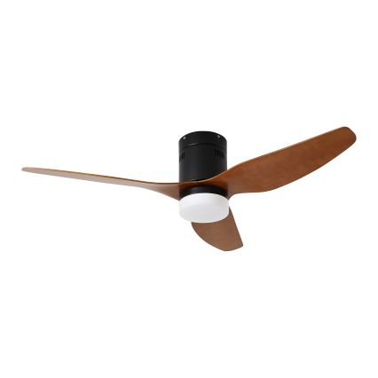 ZEVENTI - LED стельовий вентилятор PADUA LED/18W/230V 3000/4000/6000K Wi-Fi Tuya чорний/коричневий + пульт дистанційного керування